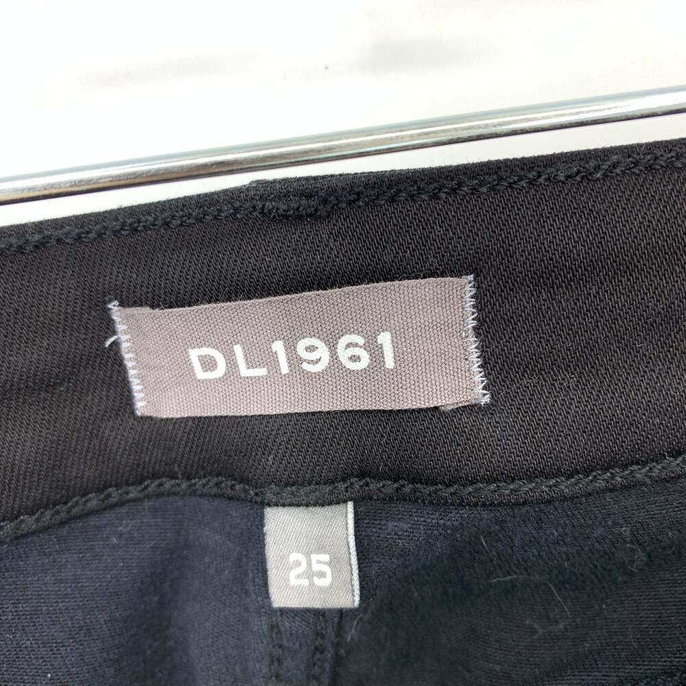 DL1961 Florence Women's Sz 25 Mid Rise Instasculpt Skinny Denim Jeans Black Hail - Picture 6 of 9